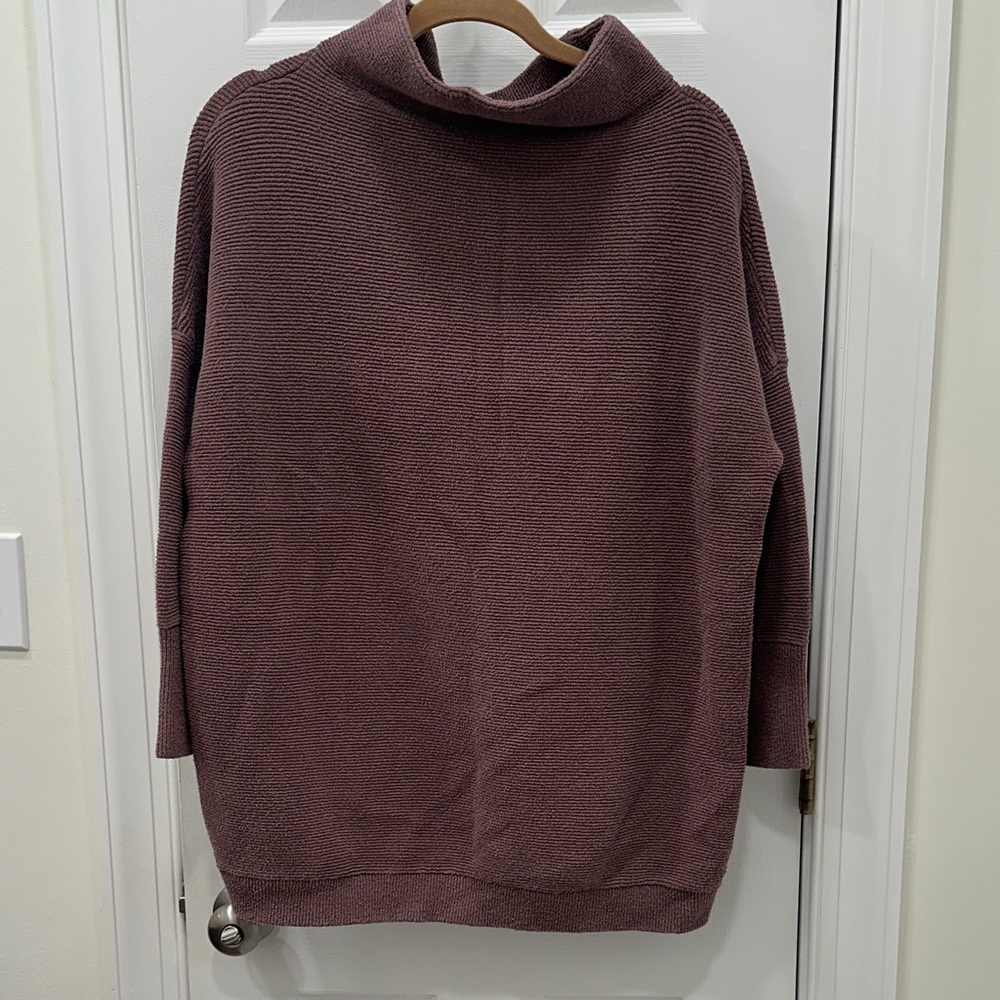 Free People Muted Purple Cowl Neck Sweater